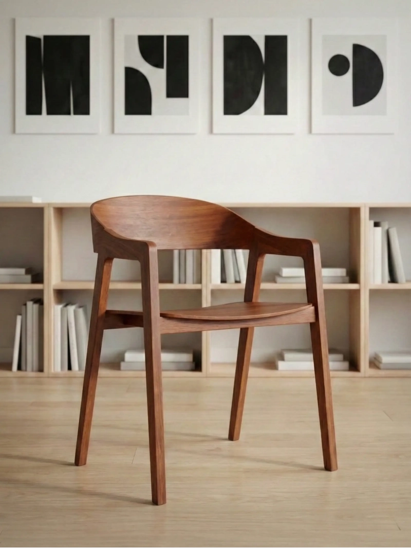Silla de comedor escandinava en madera de roble - Soho FurnMod - 34