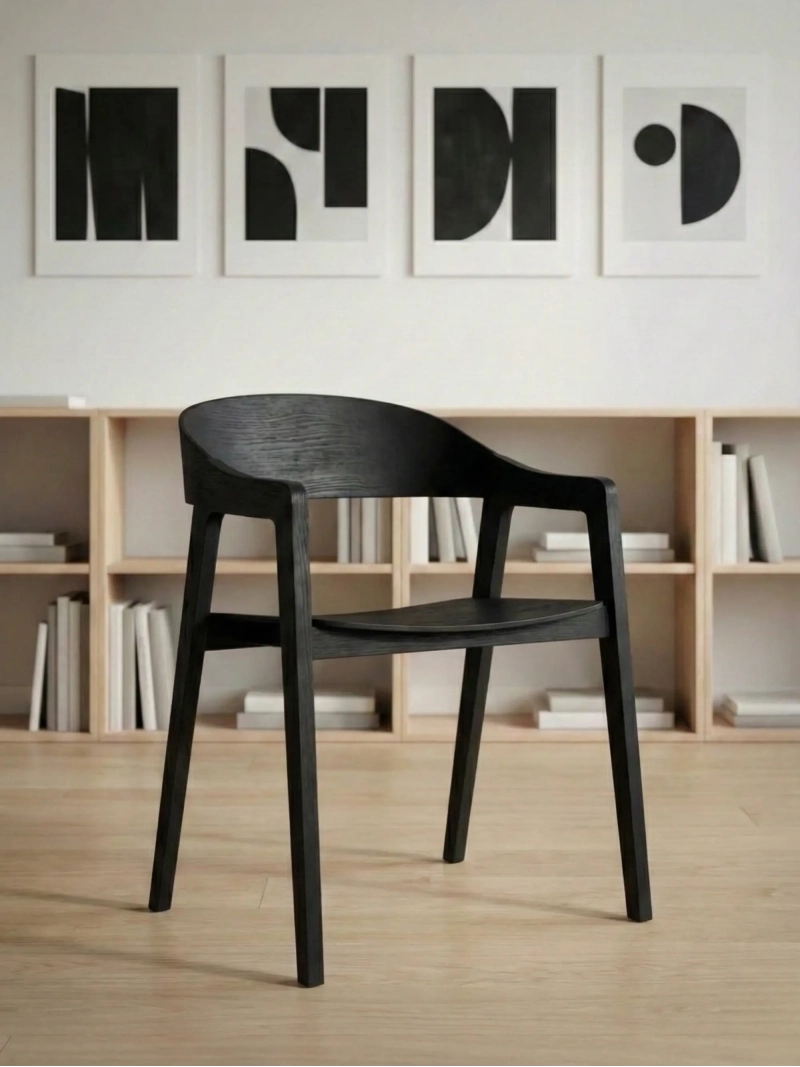 Scandinavian dining chair in oak wood - Soho FurnMod - 14