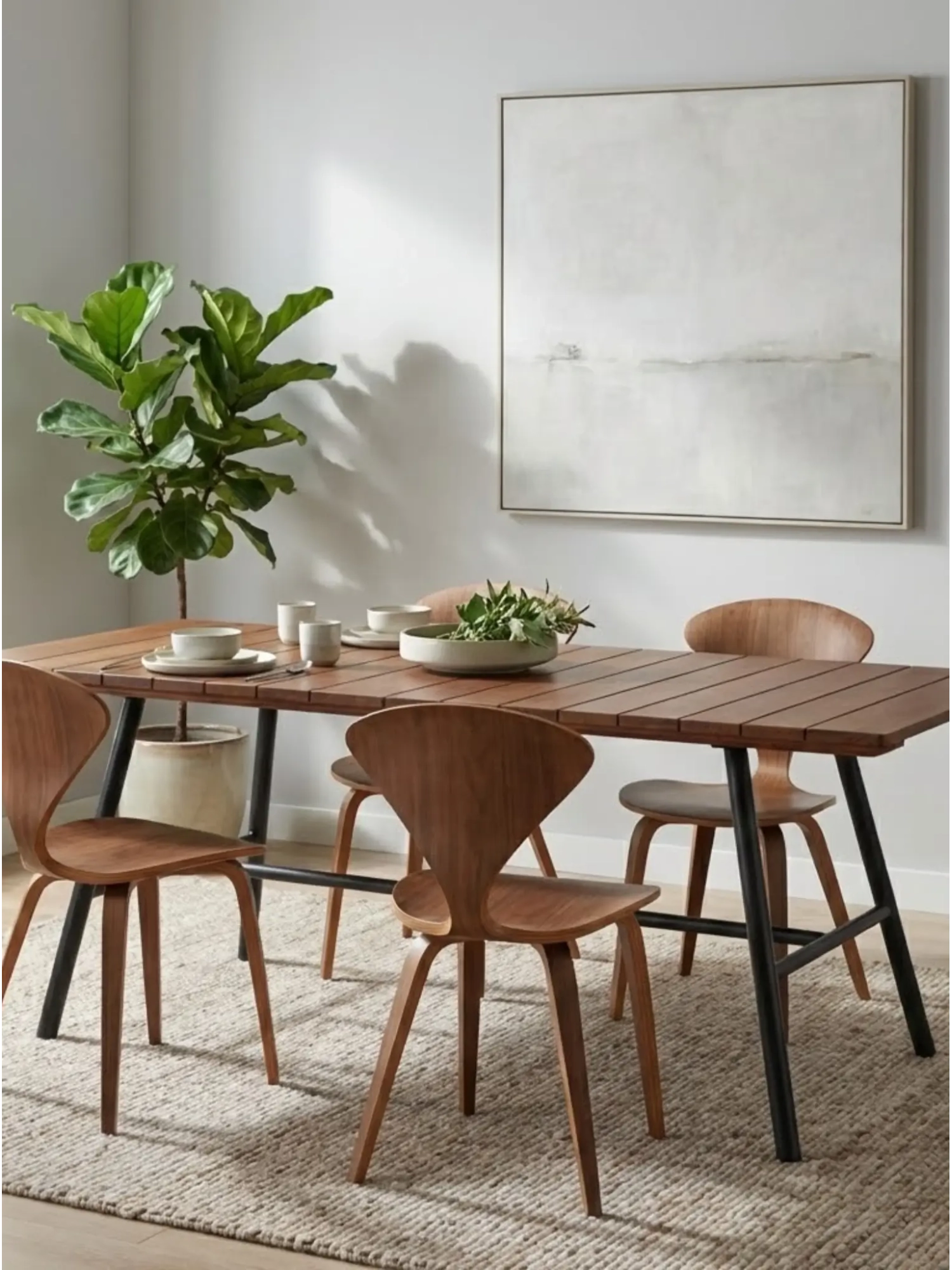 Mesa industrial de madera maciza de teca de alta gama (180x90cm) - Fare FurnMod - 1
