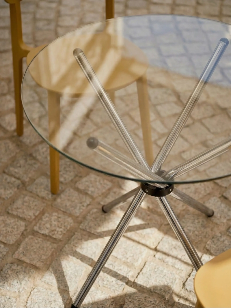 Round mesa de cozinha em vidro (90cm) - Round FurnMod - 7