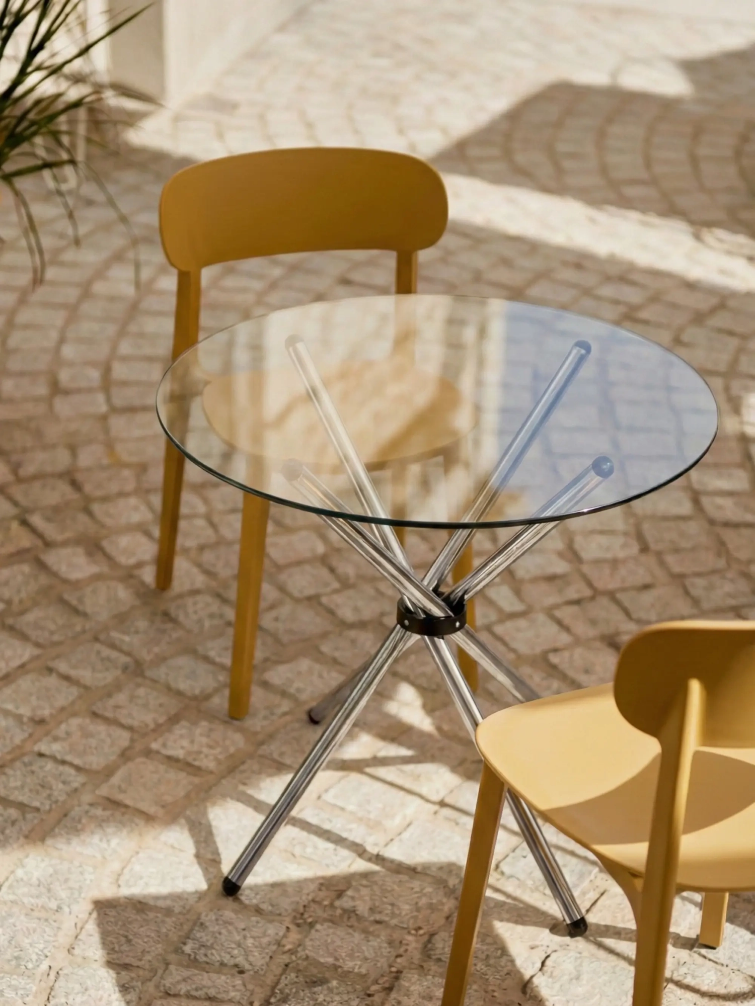Round glazen keukentafel (90cm) - Round FurnMod - 1