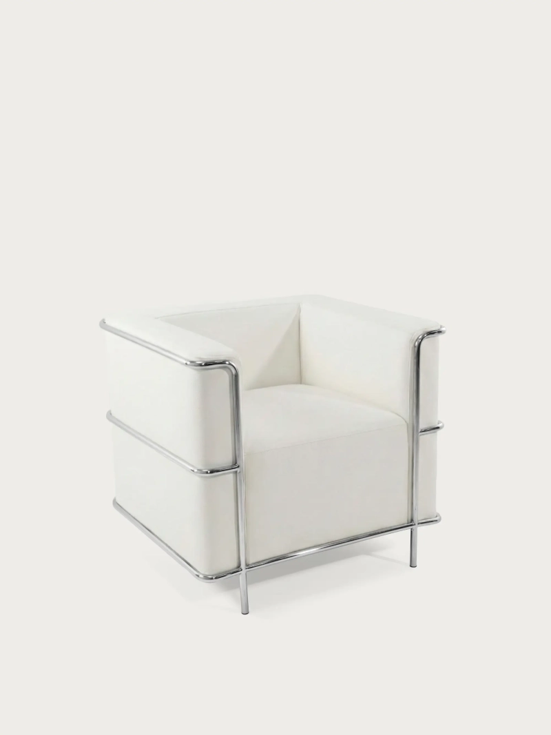 Cubic design armchair in Italian leather - Torino FurnMod - 21