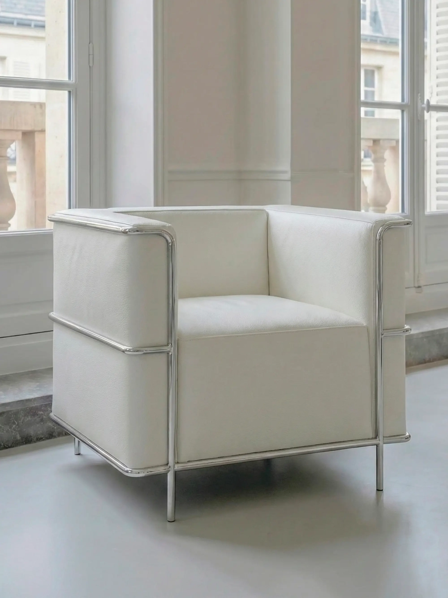 Sillón de diseño cúbico en piel italiana - Torino FurnMod - 14