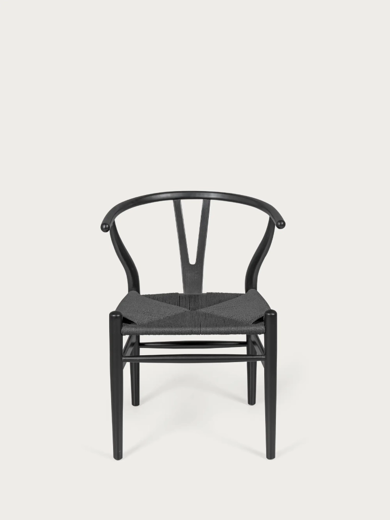 Silla escandinava de madera de haya natural y cuerda ecológica - Wish FurnMod - 15