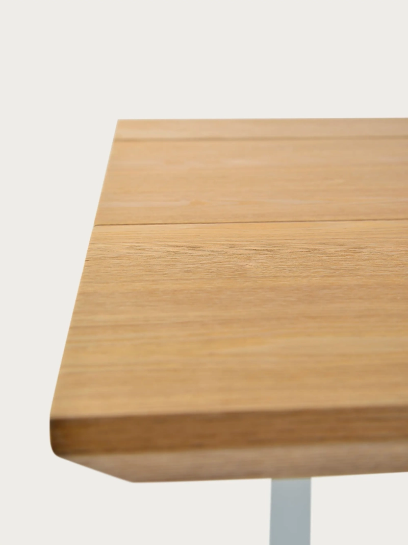 Table de salle à manger rectangulaire en frêne et acier - Sophie FurnMod - 1