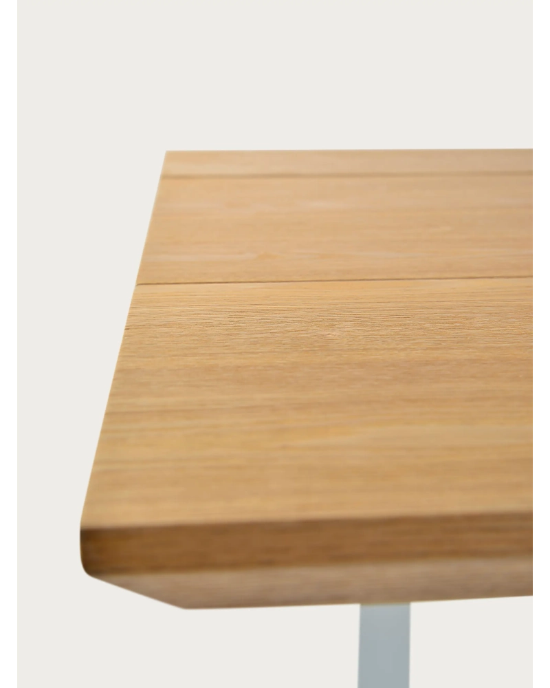 Mesa de comedor rectangular en fresno y acero (165x85cm) - Sophie FurnMod - 11
