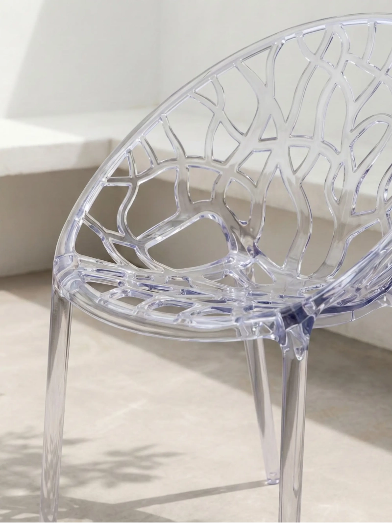 Silla de diseño en plástico de policarbonato transparente apta para exterior - Chrystal FurnMod - 4