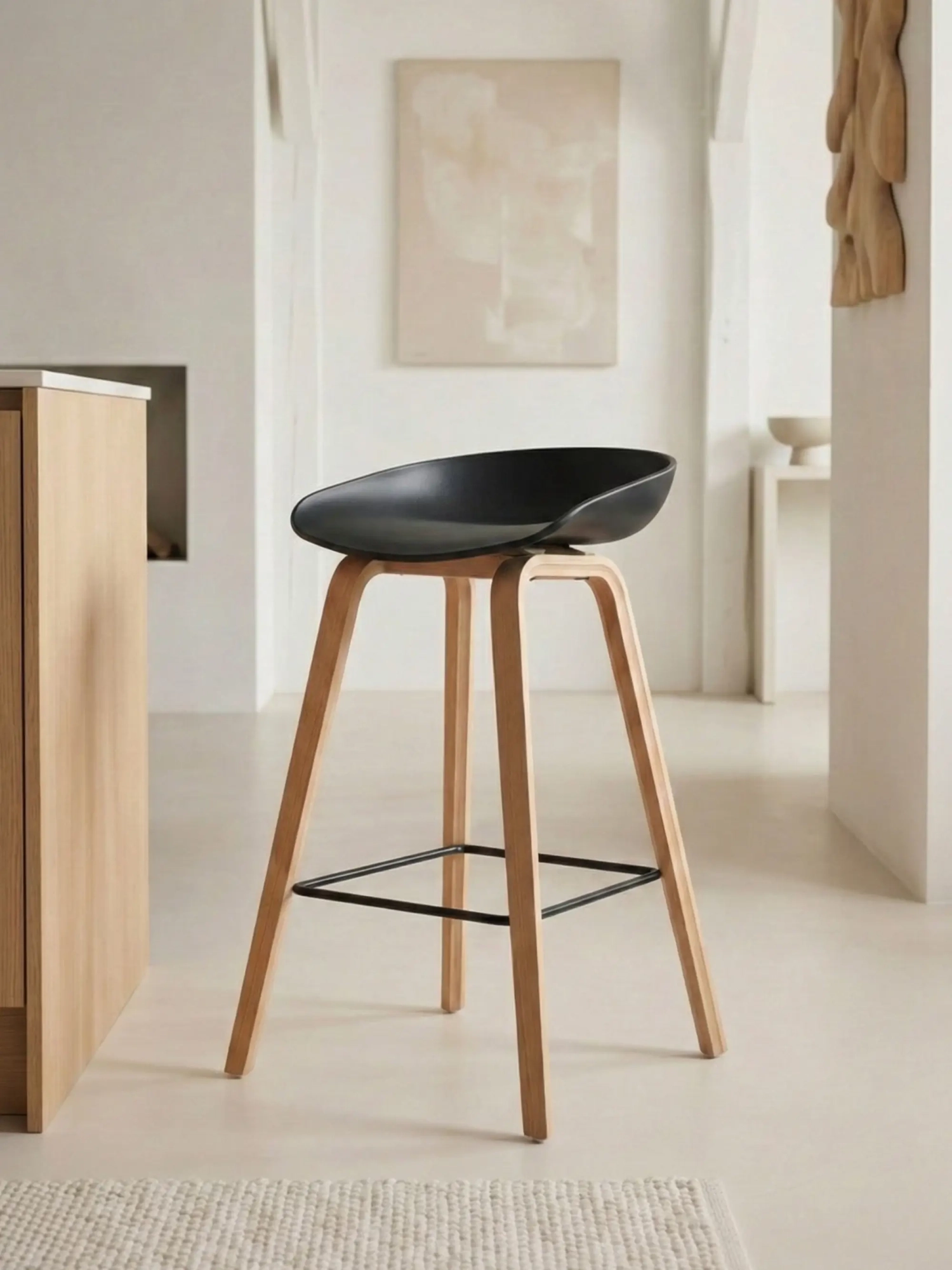 stool comforter with beech wood legs (63cm) - Daxer FurnMod - 8