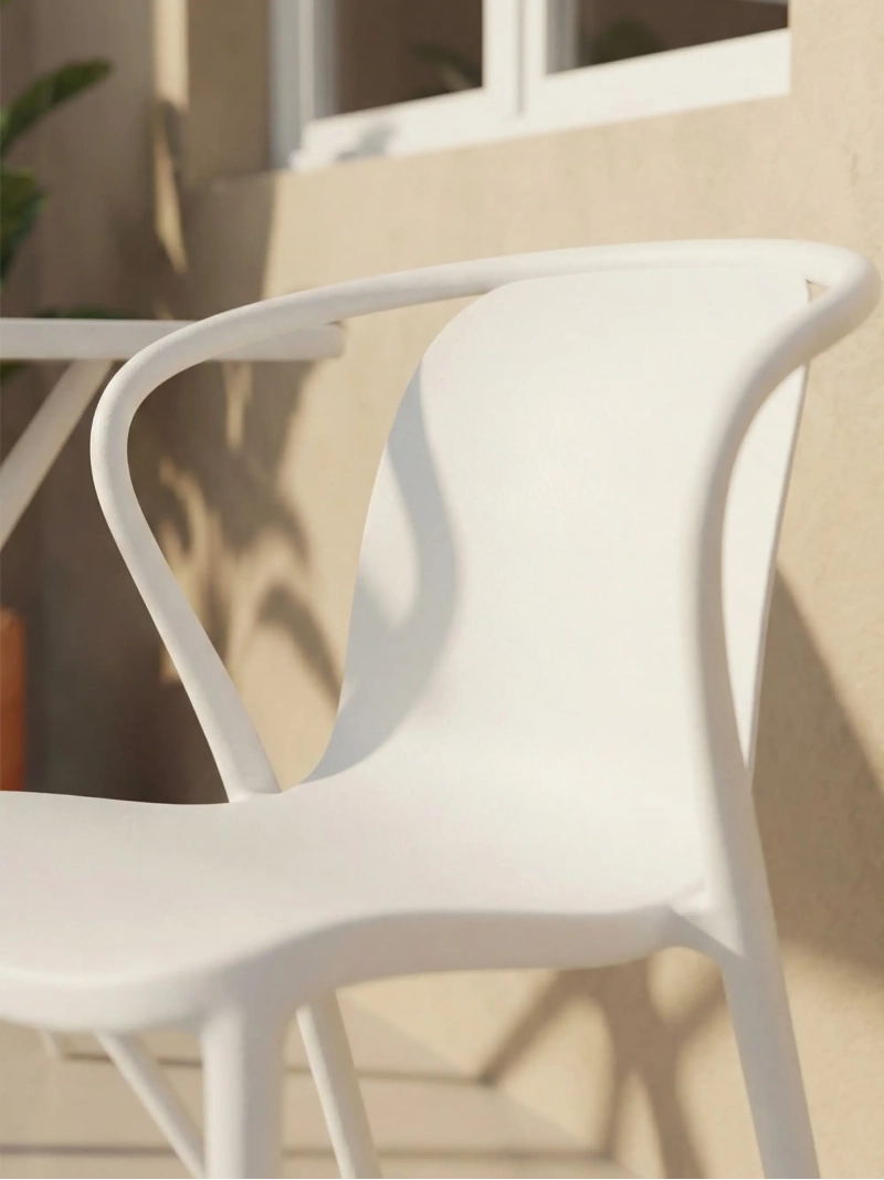 Silla de comedor apilable apta para jardín - Pierre FurnMod - 6