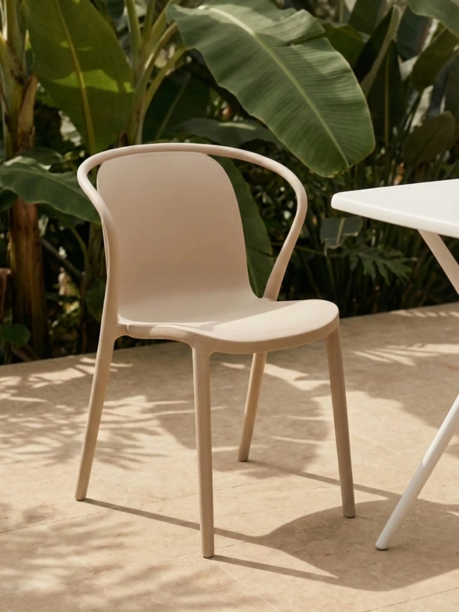 Silla de comedor apilable apta para jardín - Pierre FurnMod - 44