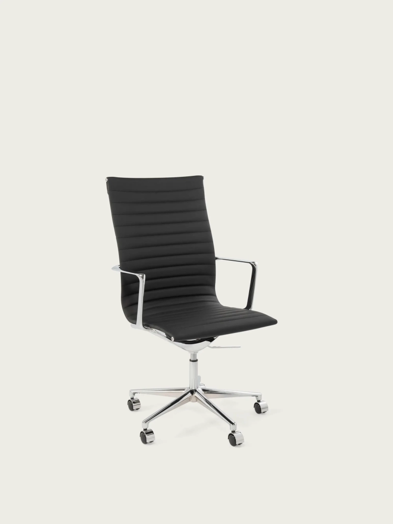 Ergonomski pisarniški stol Premium Leather Highback - Alu FurnMod - 1