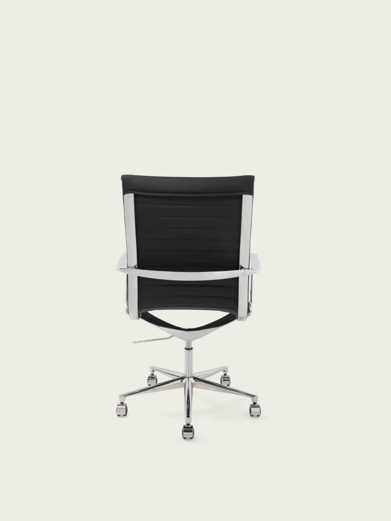 Sedia direzionale ergonomica da ufficio Premium Highback in pelle - Alu FurnMod - 1
