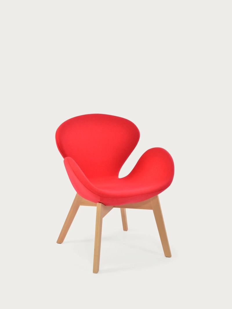 Nordic designfåtölj med underrede i askträ - Swart FurnMod - 1