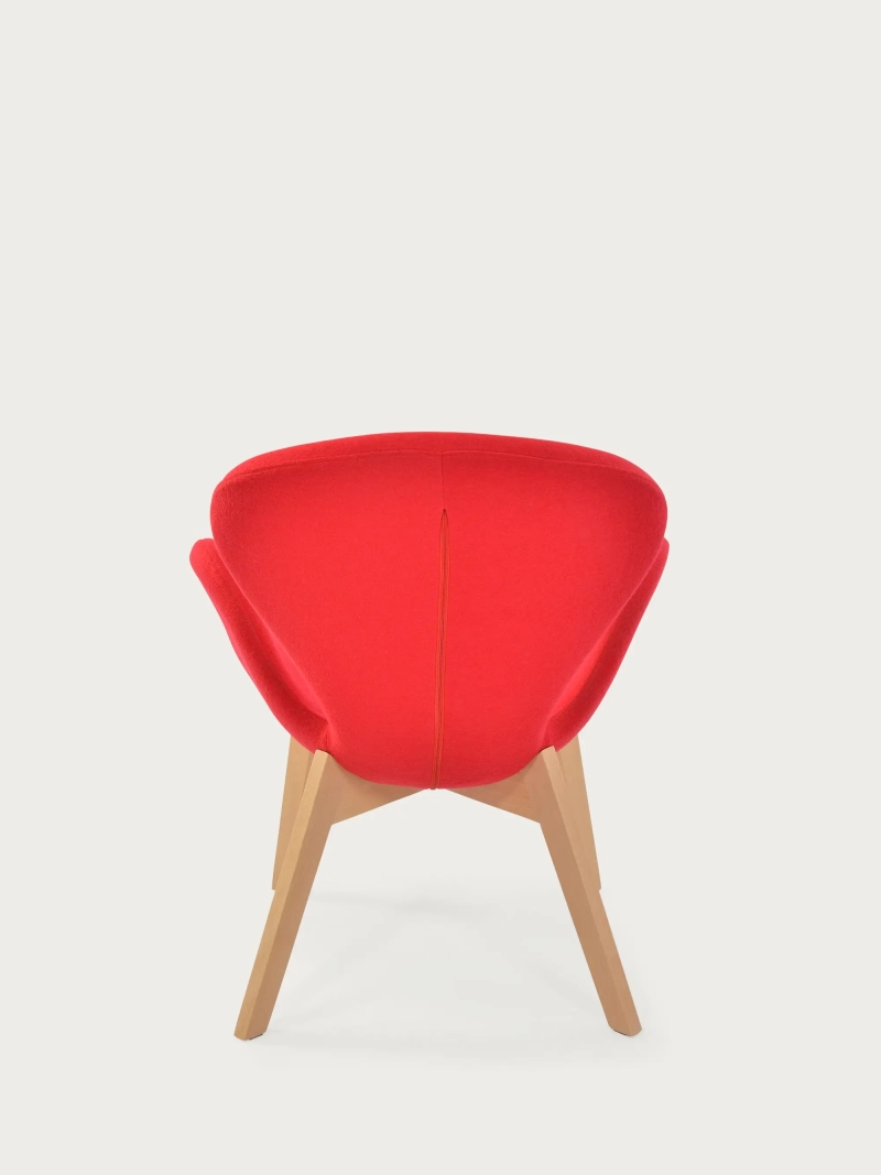 Nordic design fauteuil met essenhouten onderstel - Swart FurnMod - 1