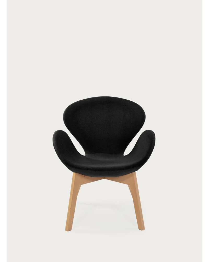 Nordic sillón de diseño con base de madera de fresno - Swart FurnMod - 12