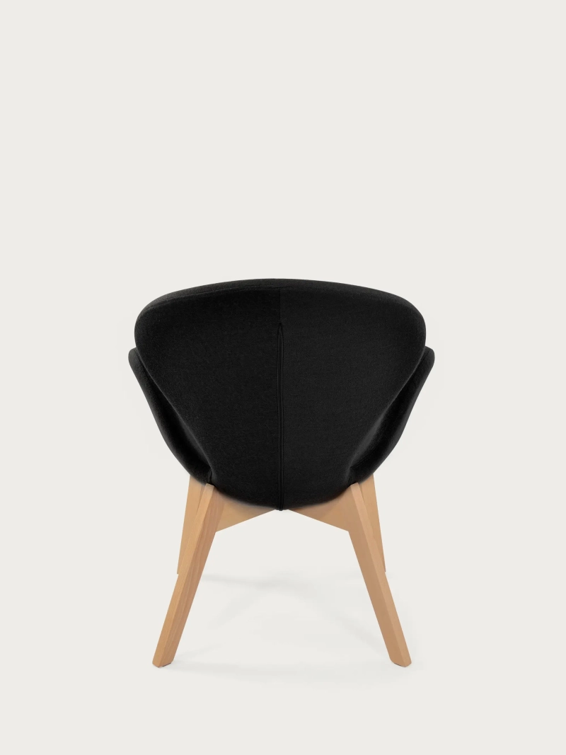 Nordic cadeirão de design com base em madeira de freixo - Swart FurnMod - 11