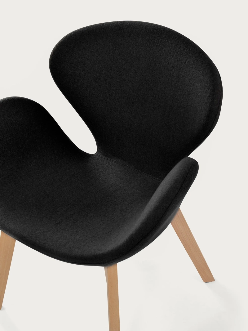 Nordic sillón de diseño con base de madera de fresno - Swart FurnMod - 11