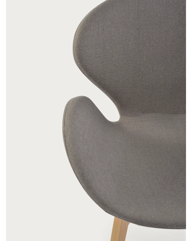Nordic sillón de diseño con base de madera de fresno - Swart FurnMod - 22