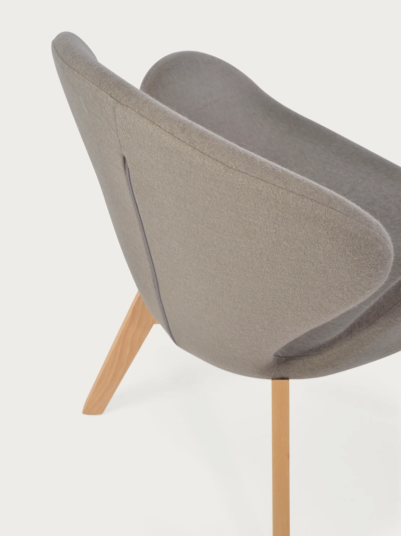 Nordic sillón de diseño con base de madera de fresno - Swart FurnMod - 20