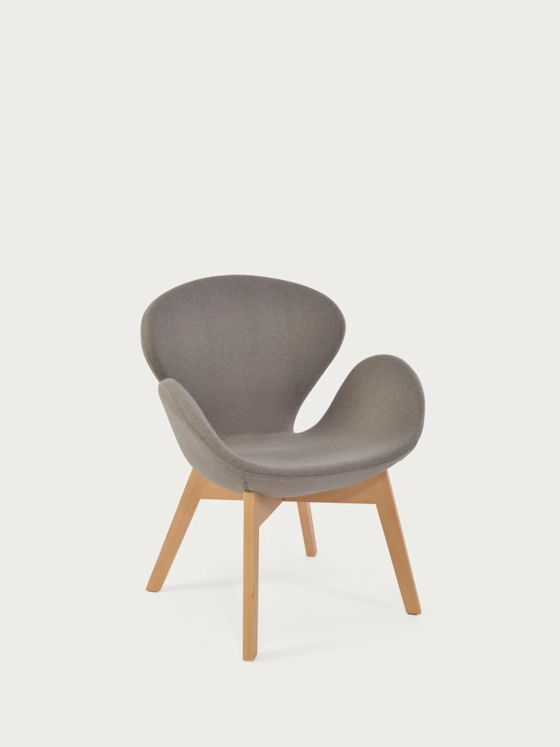 Nordic poltrona di design con base in legno di frassino - Swart FurnMod - 20