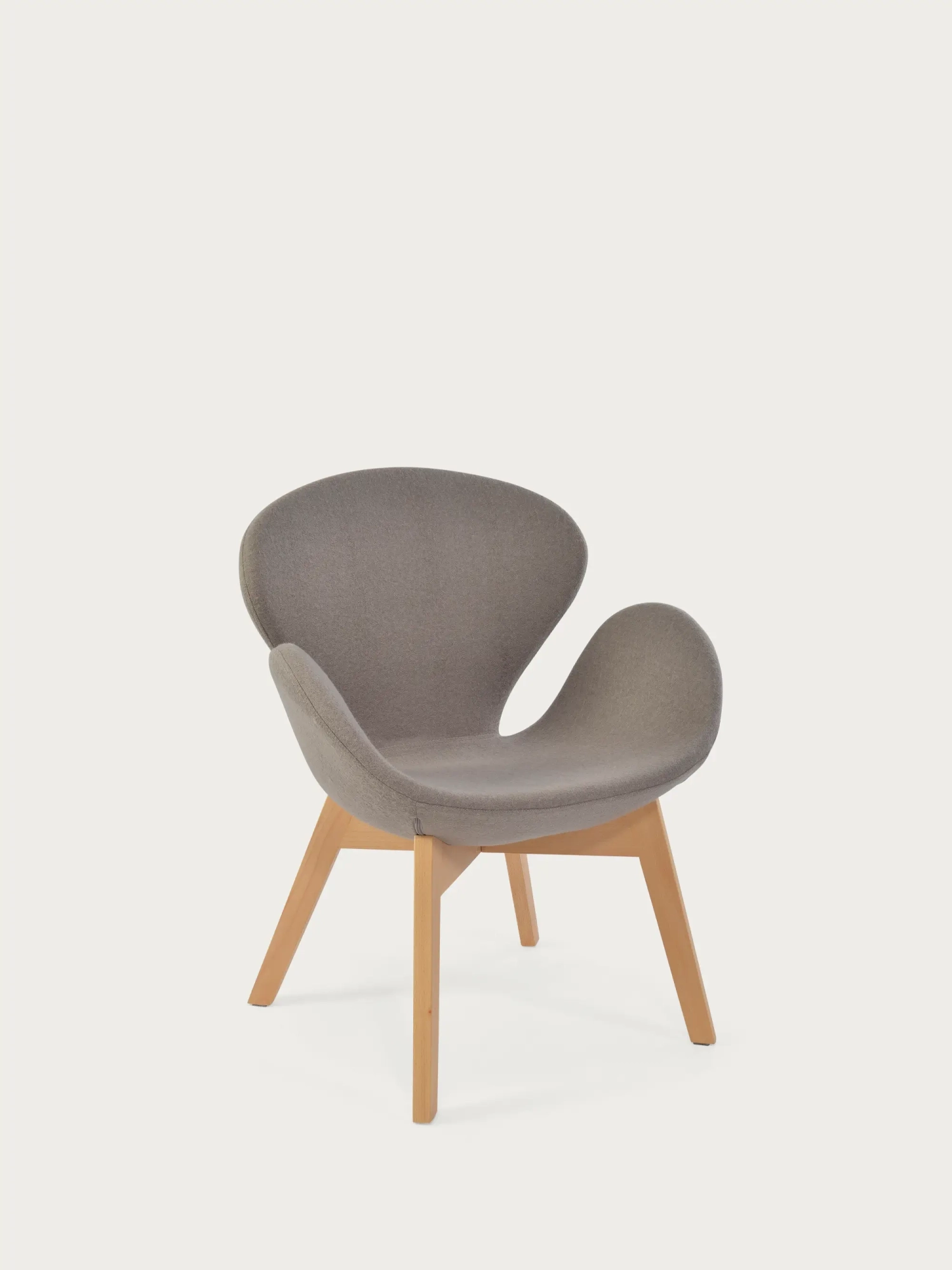 Nordic sillón de diseño con base de madera de fresno - Swart FurnMod - 20
