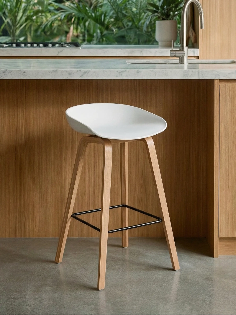 Daxer 75 cm Nordic Taburete de Bar | Estilo y Madera Maciza | FurnMod