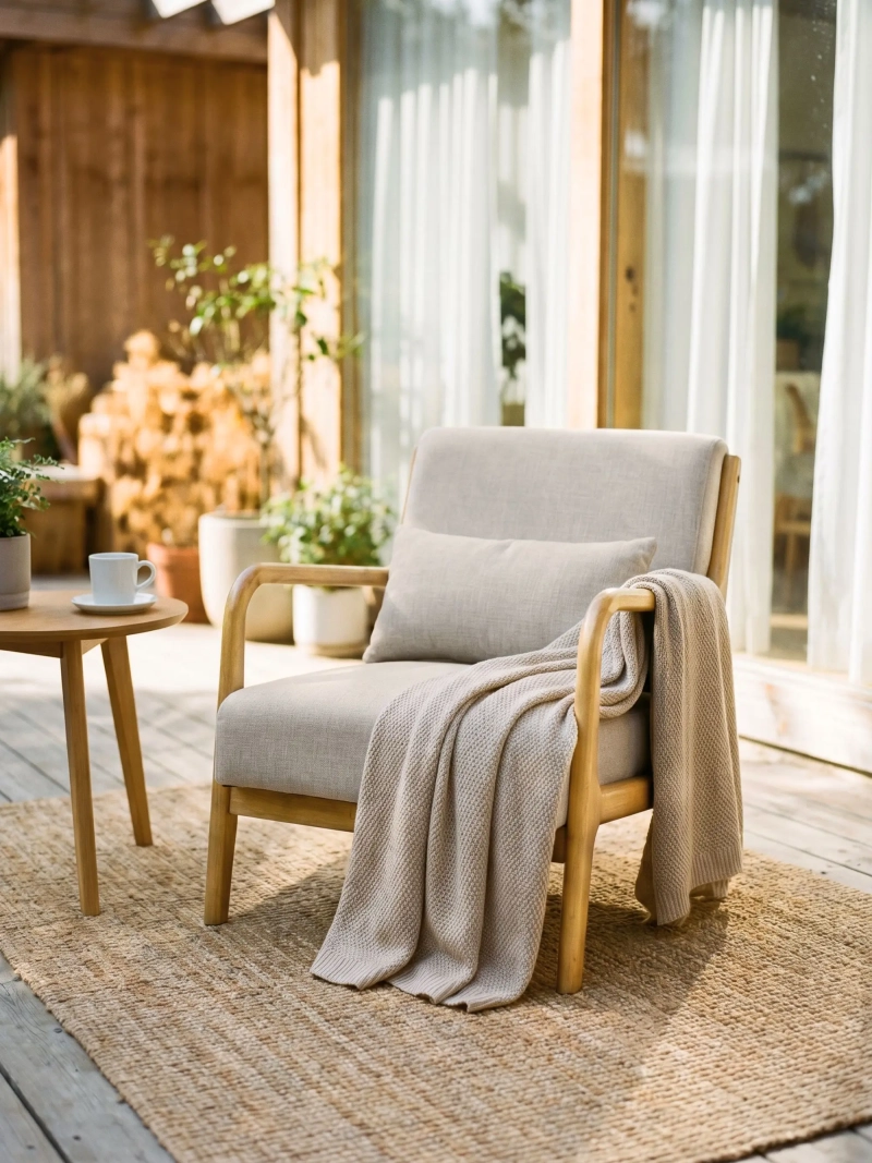 Fotel skandináv Colmar ágyékpárnával | FurnMod