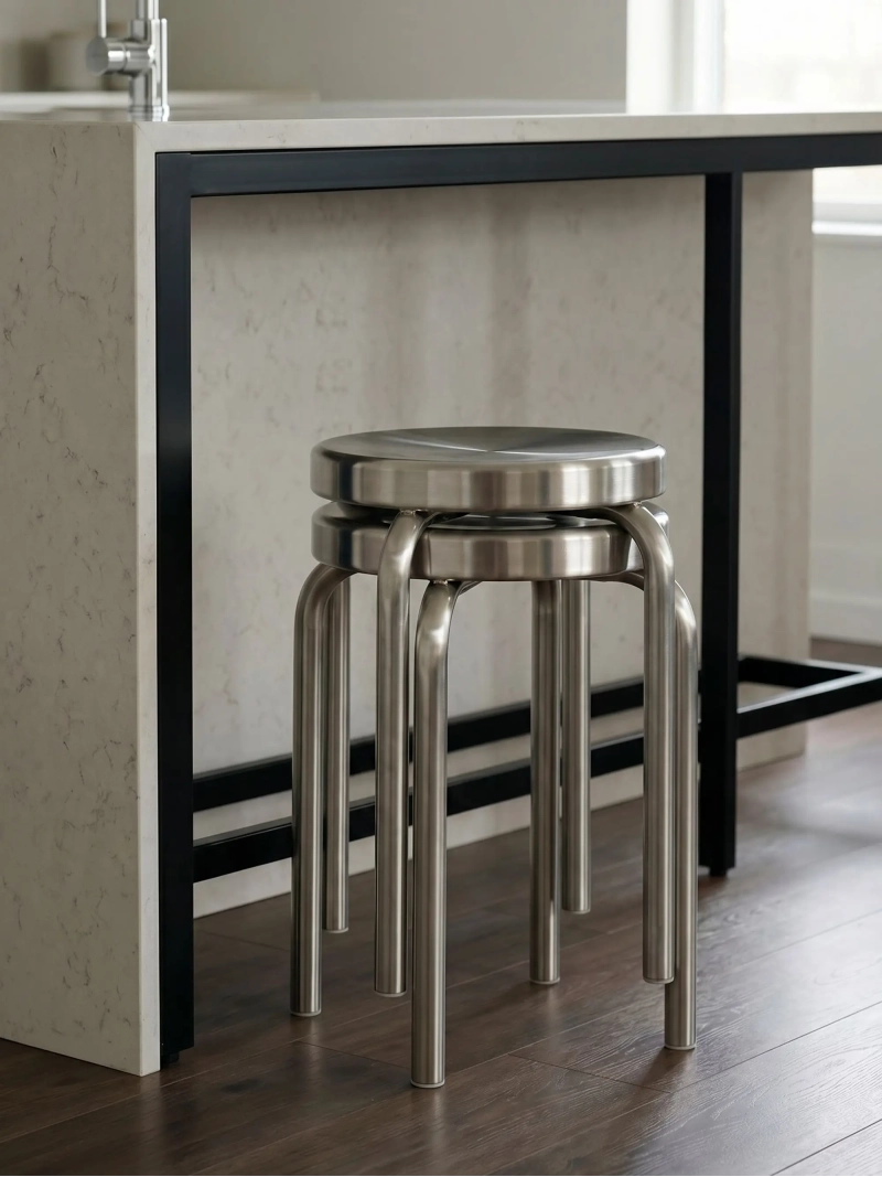 hocker 45 cm Bass aus rostfreiem Stahl - FurnMod