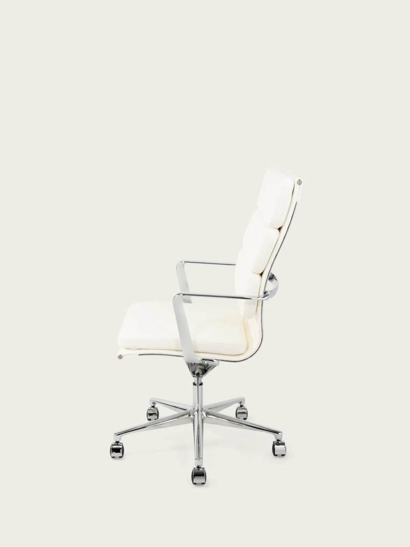Kancelárske kreslo Alu S s vysokým operadlom z ekokože a kolieskami :: Kancelárske kreslo Alu S FurnMod