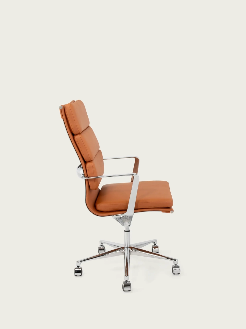 Silla de escritorio Task respaldo alto | Piel italiana y diseño ergonómico