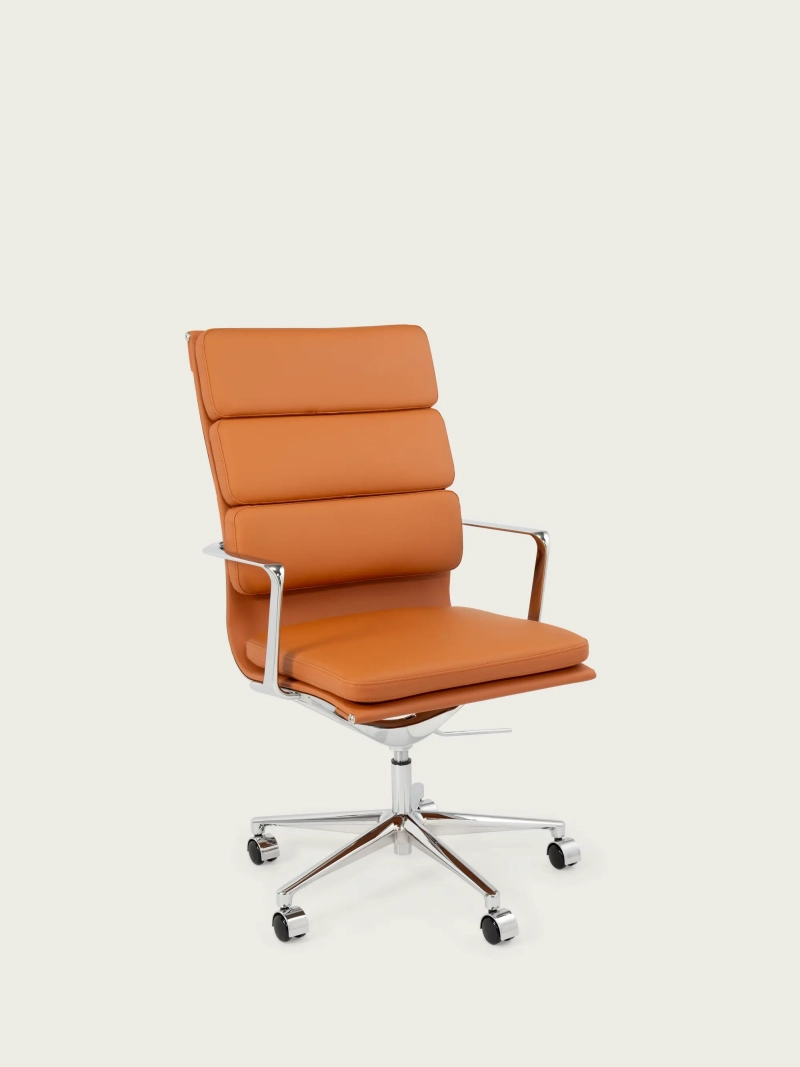 Silla de escritorio Task respaldo alto | Piel italiana y diseño ergonómico