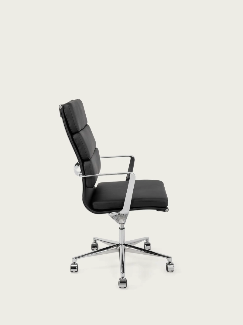 Silla de escritorio Task respaldo alto | Piel italiana y diseño ergonómico
