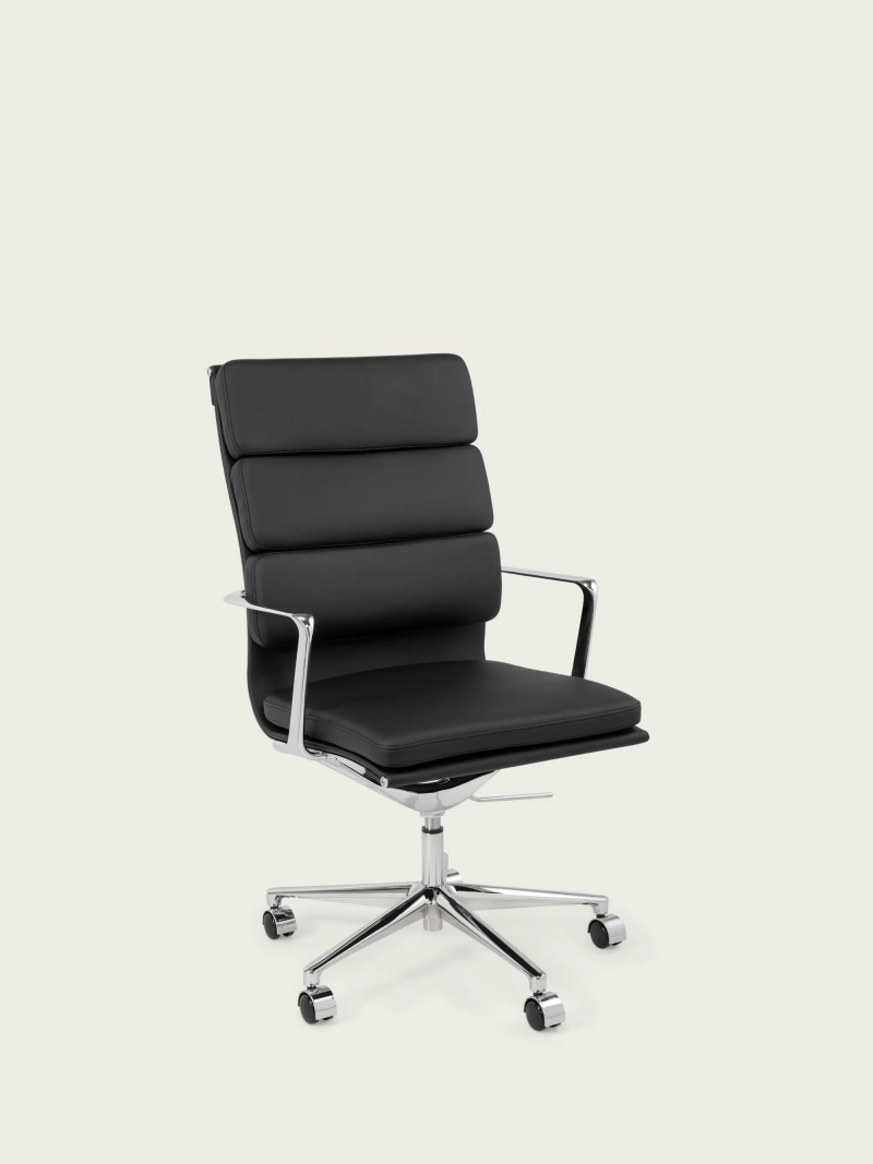 Silla de escritorio Task respaldo alto | Piel italiana y diseño ergonómico