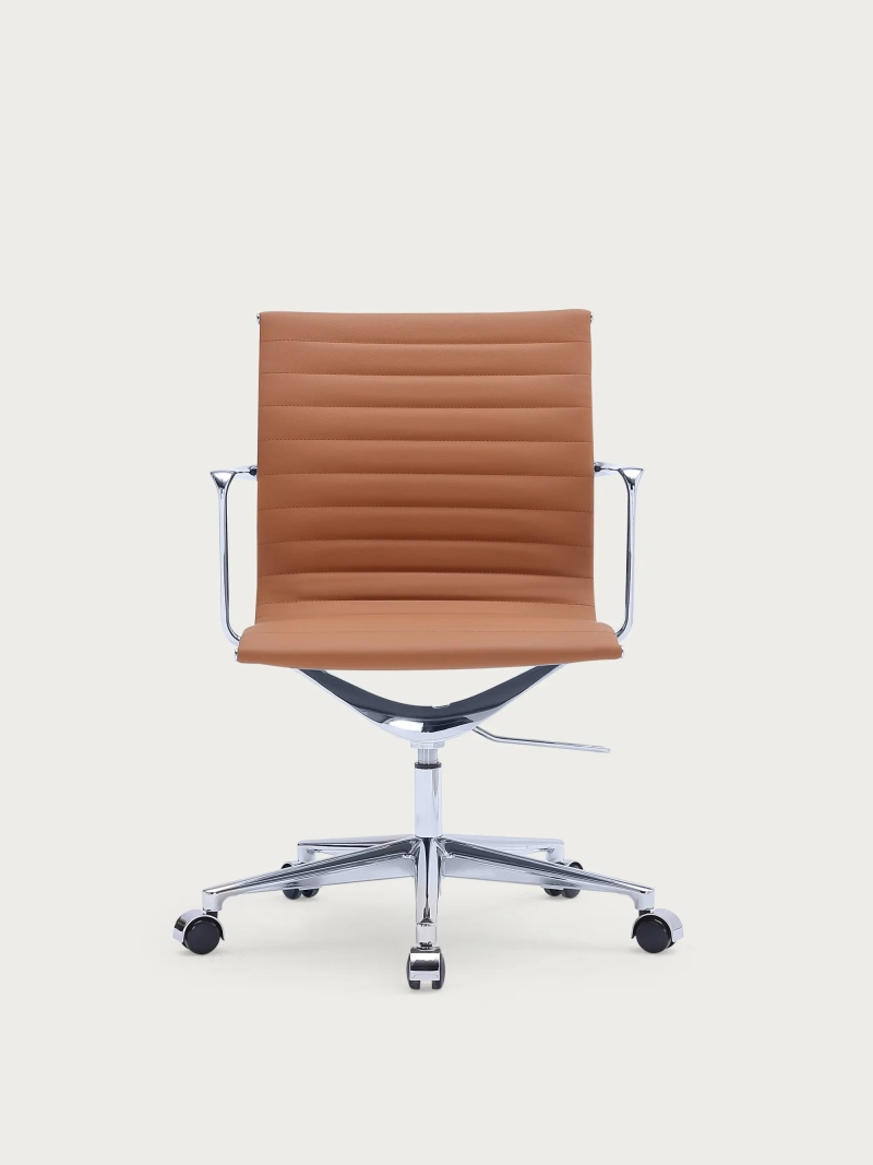 Scaun de birou executiv din piele Premium cu spătar redus - Task FurnMod - 12