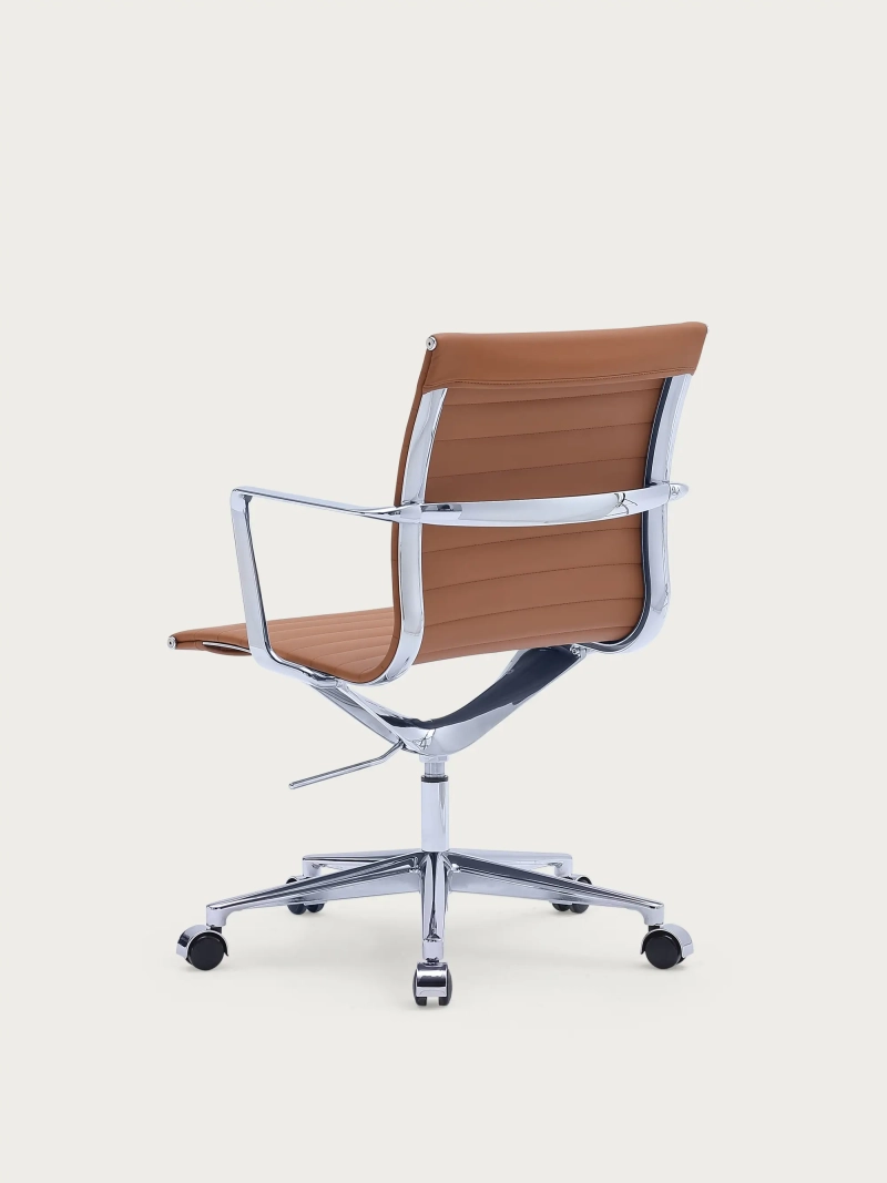 Scaun de birou executiv din piele Premium cu spătar redus - Task FurnMod - 19