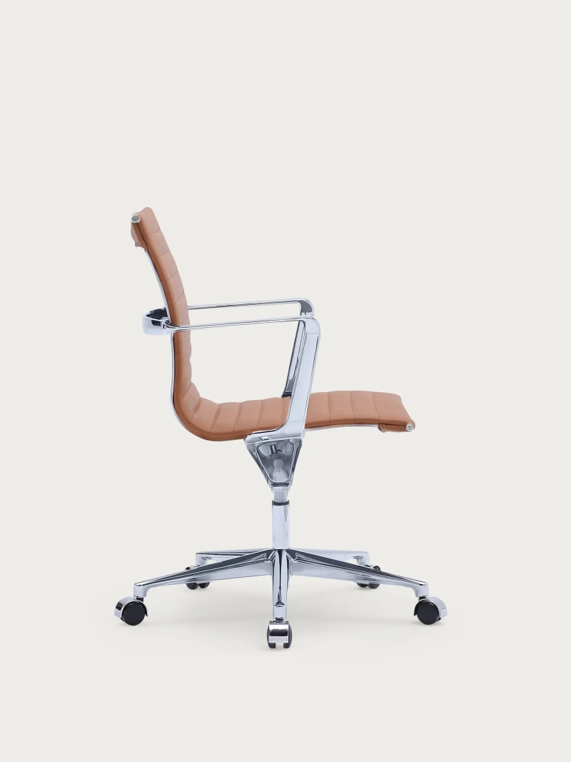 Scaun de birou executiv din piele Premium cu spătar redus - Task FurnMod - 16