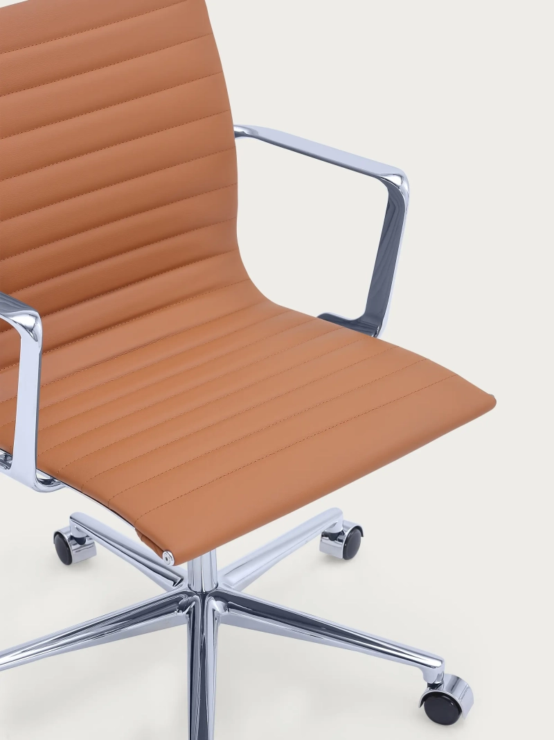 Scaun de birou executiv din piele Premium cu spătar redus - Task FurnMod - 14