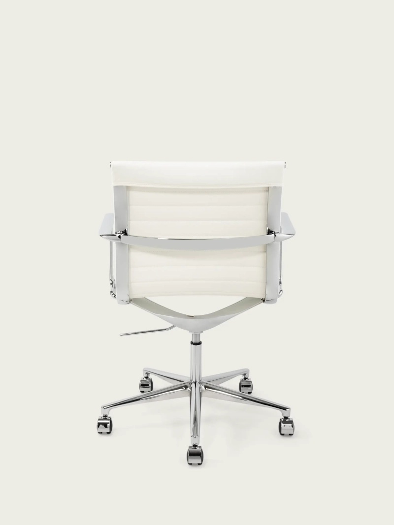 Scaun de birou executiv din piele Premium cu spătar redus - Task FurnMod - 27