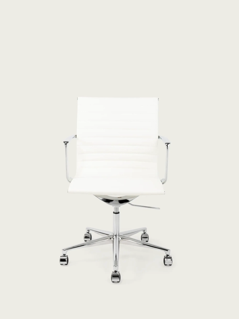 Scaun de birou executiv din piele Premium cu spătar redus - Task FurnMod - 21