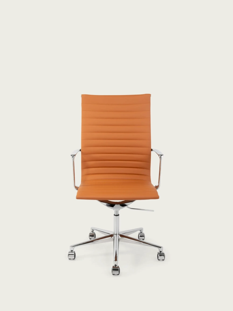 Scaun de birou ergonomic pentru conducere, din piele de calitate superioară - Task Ribs FurnMod - 12