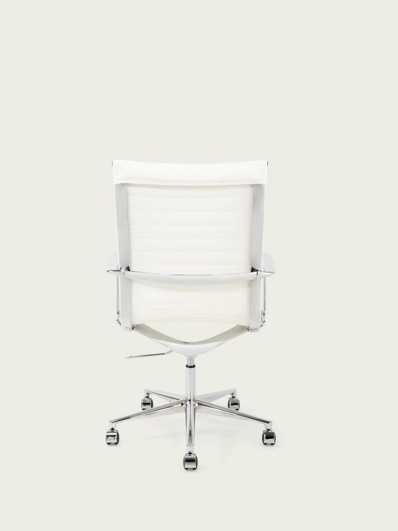 Cadeira de escritório executiva ergonómica em couro premium - Task Ribs FurnMod - 27