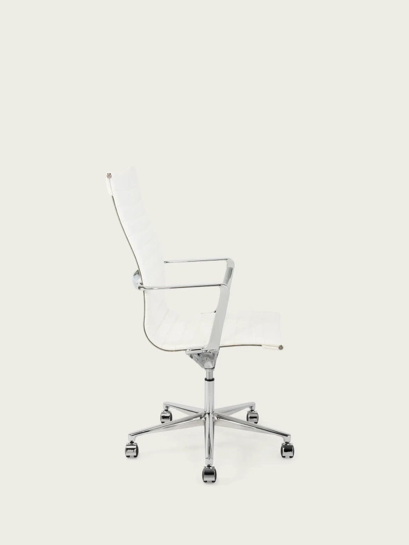 Cadeira de escritório executiva ergonómica em couro premium - Task Ribs FurnMod - 25