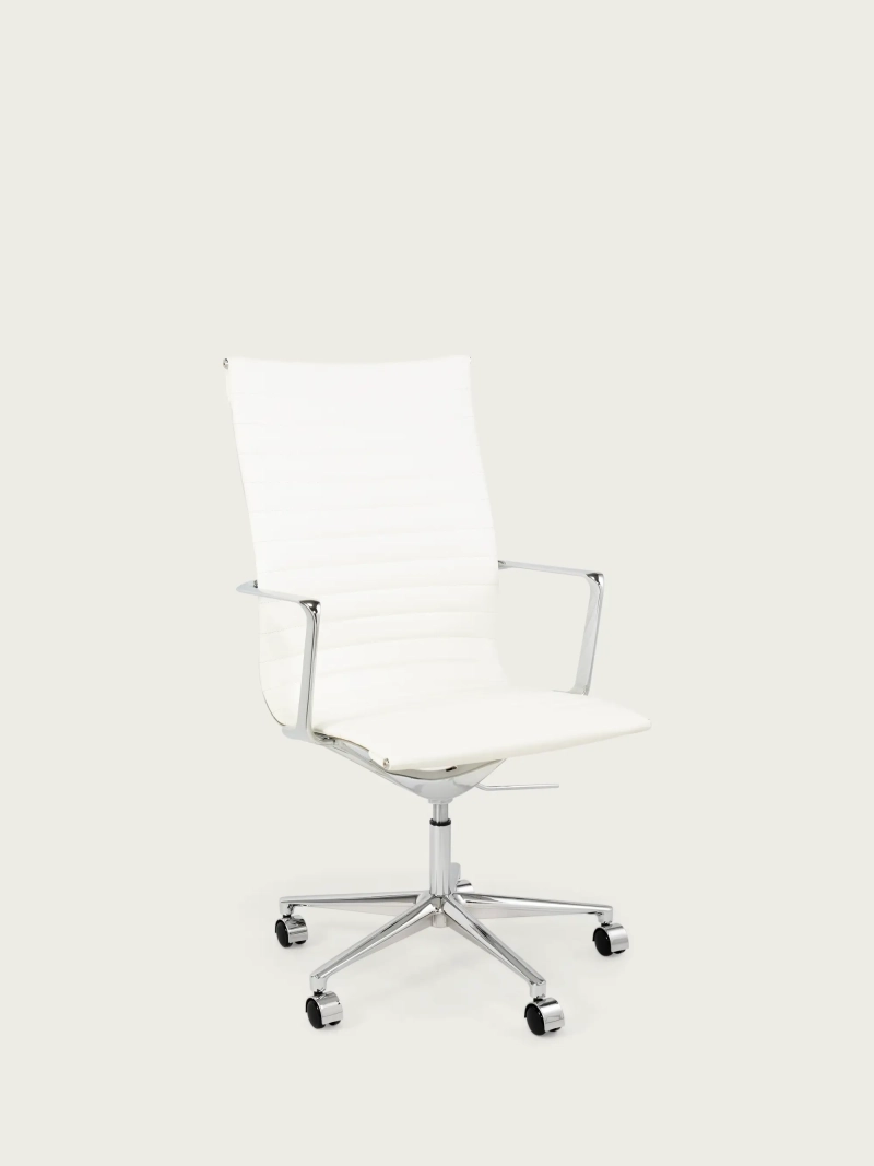 Silla de oficina ejecutiva ergonómica de piel de primera calidad - Task Ribs FurnMod - 20