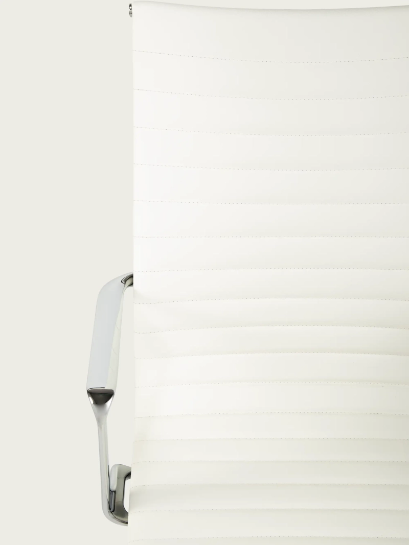 Ergonomiczne krzesło biurowe klasy executive z wysokiej jakości skóry – Task Ribs FurnMod - 20