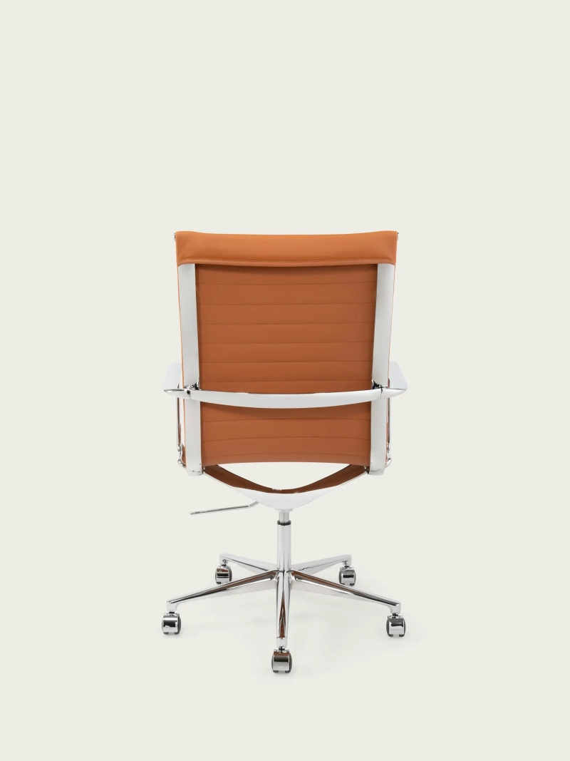 Cadeira de escritório executiva ergonómica em couro premium - Task Ribs FurnMod - 18
