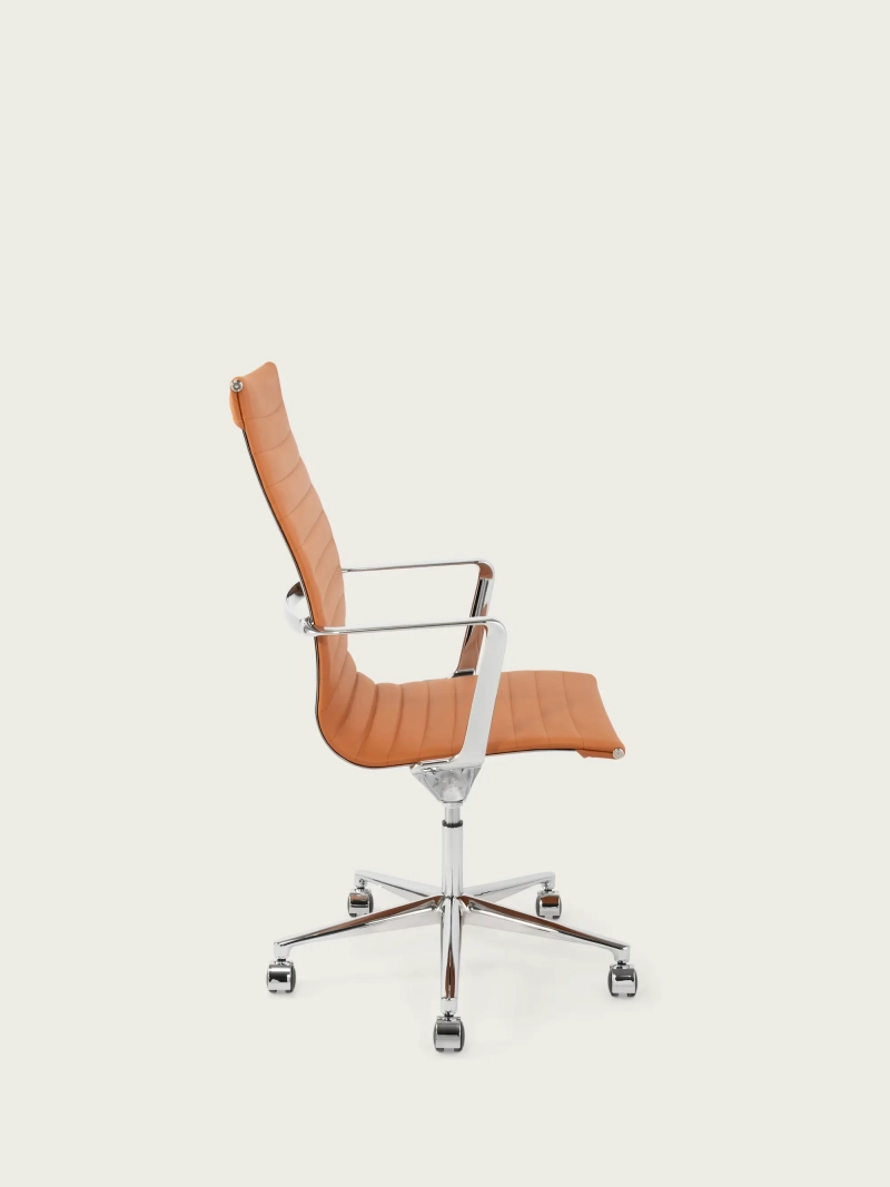 Cadeira de escritório executiva ergonómica em couro premium - Task Ribs FurnMod - 16