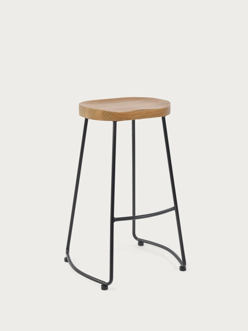 76cm Industriële Hoge Barkruk Portland | Echt massief hout