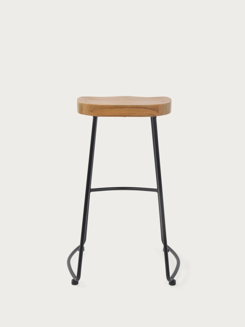 76cm Industriële Hoge Barkruk Portland | Echt massief hout