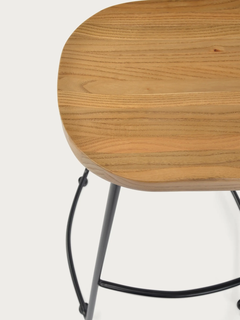 76cm Industrial Hoch Barhocker Portland | Echtes Massivholz