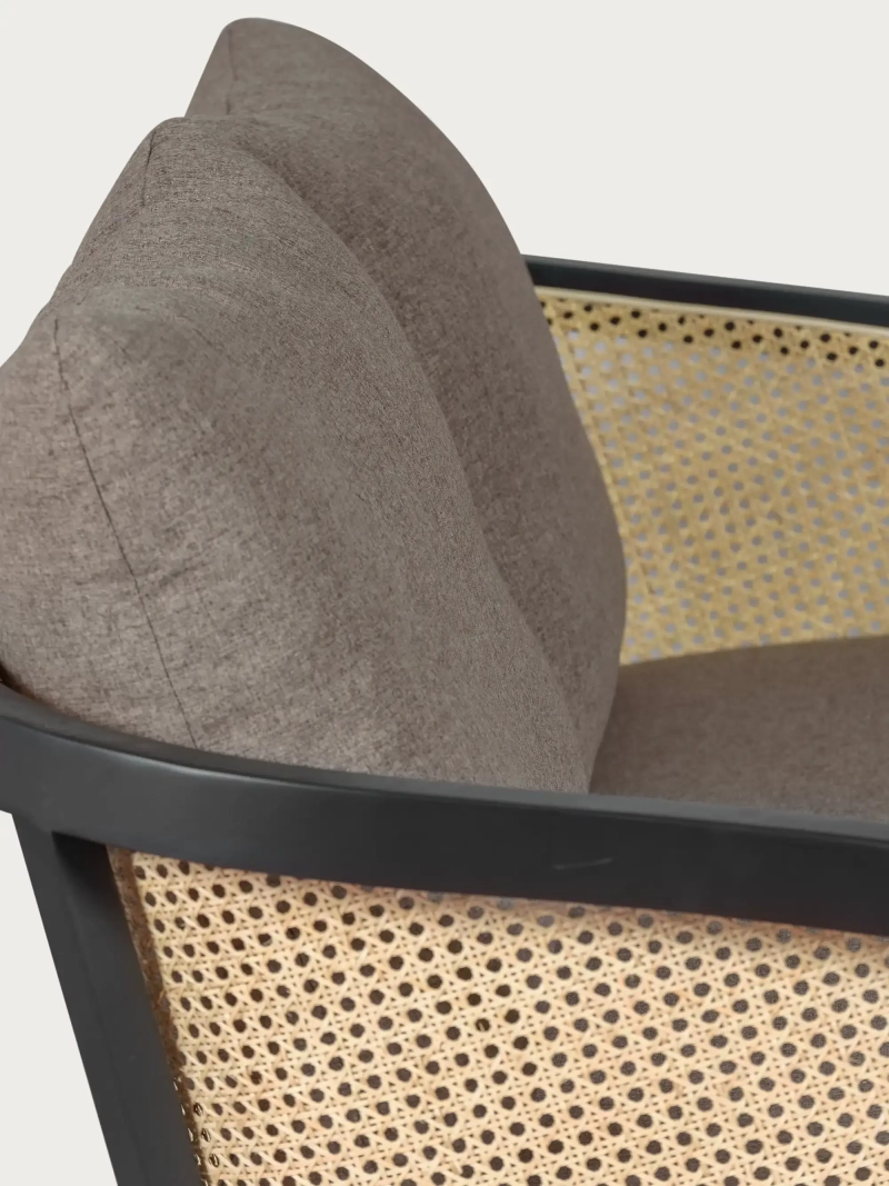 Sofá clásico en ratán natural con estructura de madera - Leeds FurnMod - 1